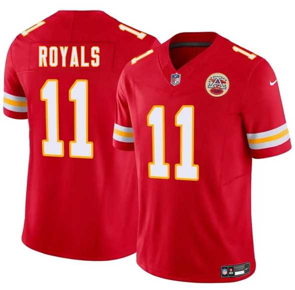 Men & Women & Youth Kansas City Chiefs #11 Jalen Royals Red 2025 Draft F.U.S.E. Vapor Untouchable Limited Stitched Jersey